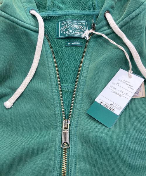 POLO COUNTRY（ポロカントリー）POLO COUNTRY (ポロカントリー) リラックスフィットループバックフリースフーディ グリーン サイズ:XSの古着・服飾アイテム