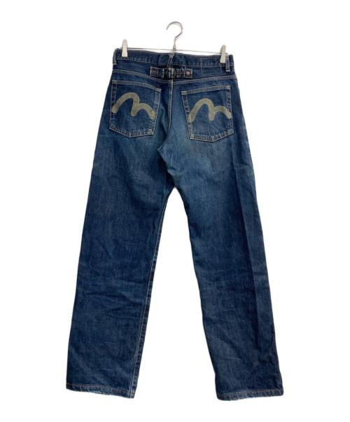 EVISU（エヴィス）EVISU (エヴィス) シンチバックストレートデニムパンツ ネイビー サイズ:31の古着・服飾アイテム