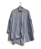 BEARDSLEYビアズリー）の古着「フレアロングシャツ」｜ブルー