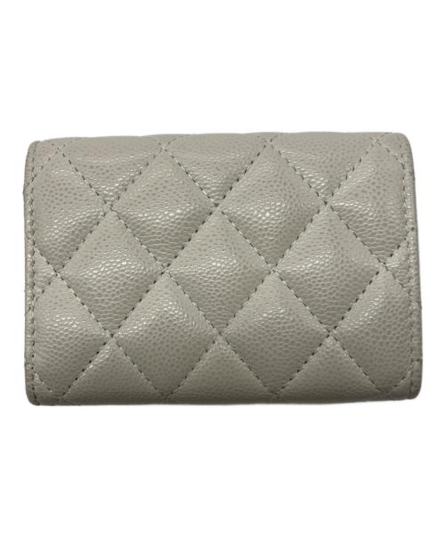 CHANEL（シャネル）CHANEL (シャネル) キャビアスキンクラシックスモールウォレット ベージュの古着・服飾アイテム