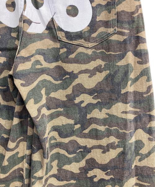 9090（9090）9090 (9090) OG Logo Painted Denim Pants カーキ サイズ:Lの古着・服飾アイテム