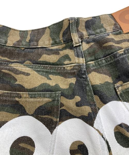 9090（9090）9090 (9090) OG Logo Painted Denim Pants カーキ サイズ:Lの古着・服飾アイテム