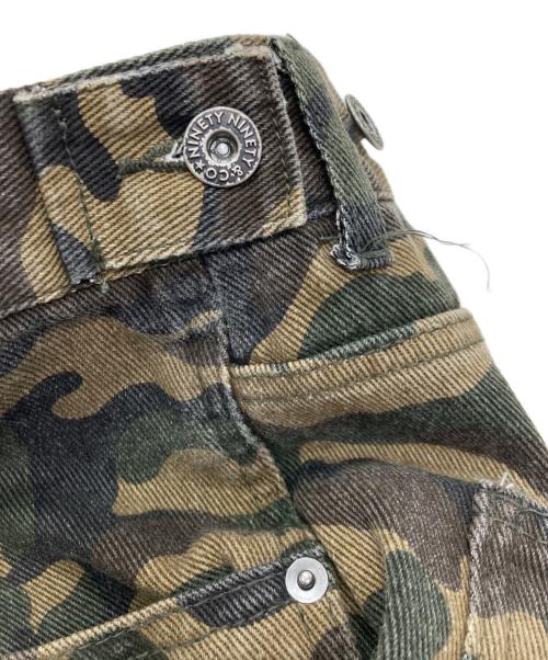 9090（9090）9090 (9090) OG Logo Painted Denim Pants カーキ サイズ:Lの古着・服飾アイテム