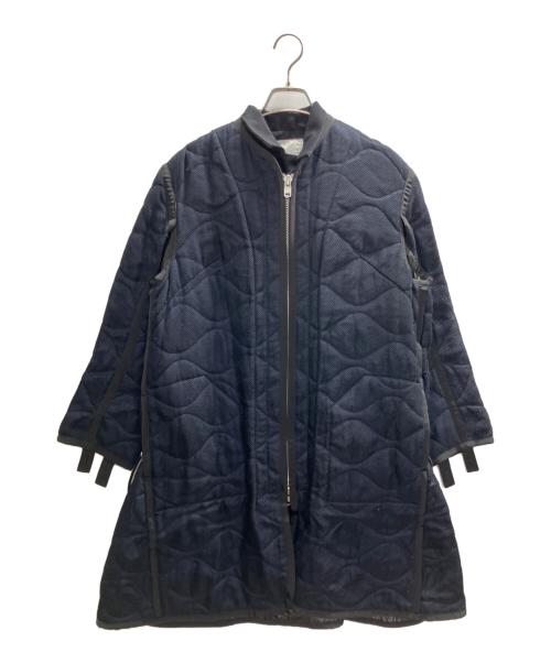 sacai（サカイ）sacai (サカイ) ハイブリッドキルティングコート ネイビー サイズ:2の古着・服飾アイテム