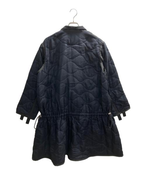 sacai（サカイ）sacai (サカイ) ハイブリッドキルティングコート ネイビー サイズ:2の古着・服飾アイテム