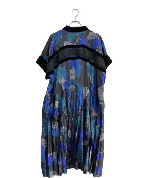 sacai（サカイ）sacai (サカイ) Sun Surf (サンサーフ) ボタニカル柄ワンピース ネイビー×ブラック サイズ:1の古着・服飾アイテム