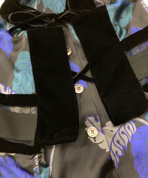 sacai（サカイ）sacai (サカイ) Sun Surf (サンサーフ) ボタニカル柄ワンピース ネイビー×ブラック サイズ:1の古着・服飾アイテム