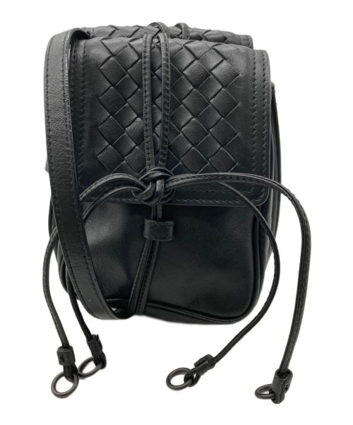 BOTTEGA VENETA（ボッテガベネタ）BOTTEGA VENETA (ボッテガベネタ) イントレチャート ポシェット ブラックの古着・服飾アイテム