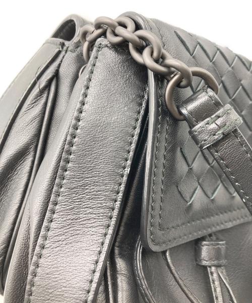 BOTTEGA VENETA（ボッテガベネタ）BOTTEGA VENETA (ボッテガベネタ) イントレチャート ポシェット ブラックの古着・服飾アイテム