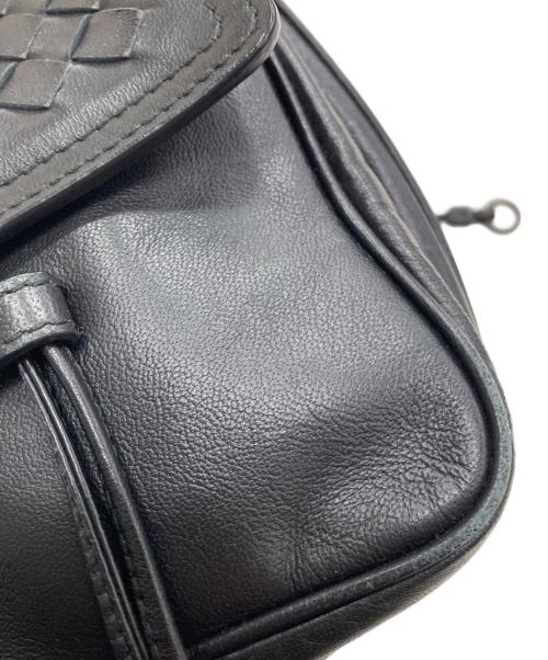 BOTTEGA VENETA（ボッテガベネタ）BOTTEGA VENETA (ボッテガベネタ) イントレチャート ポシェット ブラックの古着・服飾アイテム