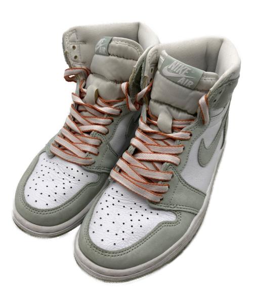 NIKE（ナイキ）NIKE (ナイキ) WMNS AIR JORDAN 1 RETRO HIGH OG グリーン×ホワイト サイズ:23.5cmの古着・服飾アイテム
