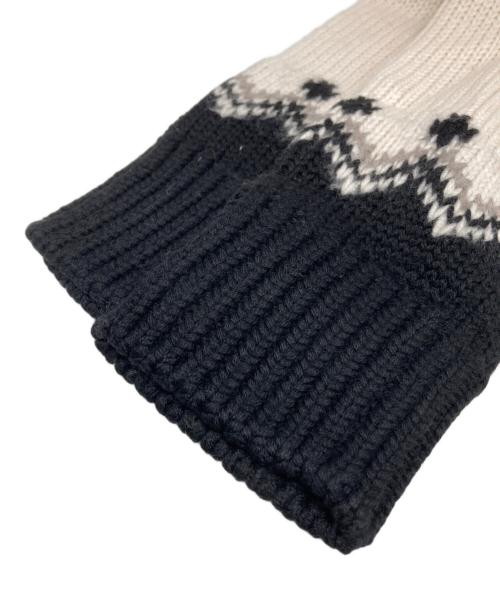 CristaSeya（クリスタセヤ）CristaSeya (クリスタセヤ) Oversized mountain sweater ホワイト×ブラック サイズ:FREEの古着・服飾アイテム