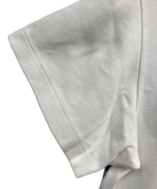 Maison Martin Margiela（メゾンマルタンマルジェラ）Maison Martin Margiela (メゾンマルタンマルジェラ) ペイント加工花柄カットソー ホワイト×ブルー サイズ:xsの古着・服飾アイテム