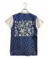 Maison Martin Margiela (メゾンマルタンマルジェラ) ペイント加工花柄カットソー ホワイト×ブルー サイズ:xs：7000円