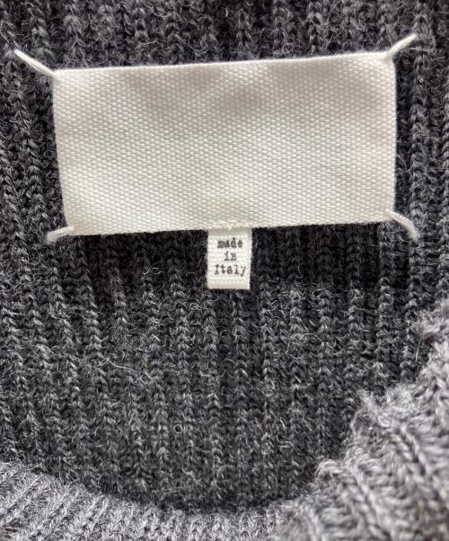 Maison Margiela（メゾンマルジェラ）Maison Margiela (メゾンマルジェラ) Raw Neckline Wool Sweater グレー サイズ:Sの古着・服飾アイテム