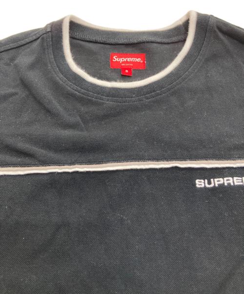 SUPREME（シュプリーム）Supreme (シュプリーム) Contrast Yoke Pique Top ブラック サイズ:Sの古着・服飾アイテム