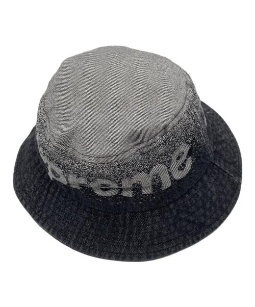 SUPREME（シュプリーム）Supreme (シュプリーム) Fade Jacquard Denim Crusher Supreme ブラックの古着・服飾アイテム