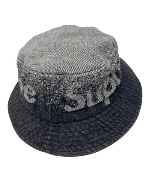 SUPREME（シュプリーム）Supreme (シュプリーム) Fade Jacquard Denim Crusher Supreme ブラックの古着・服飾アイテム