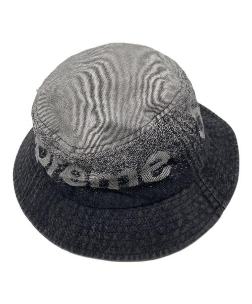 SUPREME（シュプリーム）Supreme (シュプリーム) Fade Jacquard Denim Crusher Supreme ブラックの古着・服飾アイテム