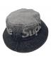 Supreme (シュプリーム) Fade Jacquard Denim Crusher Supreme ブラック：8000円