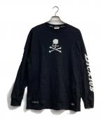 Dickies×Mastermind JAPANディッキーズ×マスターマインド ジャパン）の古着「Logo Print Crewneck T-Shirt White」｜ブラック