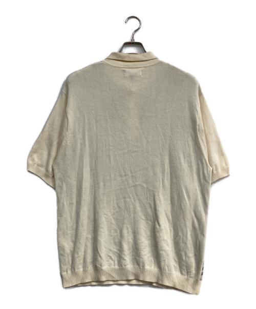 SUPREME（シュプリーム）SUPREME (シュプリーム) plaid knit s/s polo ホワイト×ブルー サイズ:Mの古着・服飾アイテム
