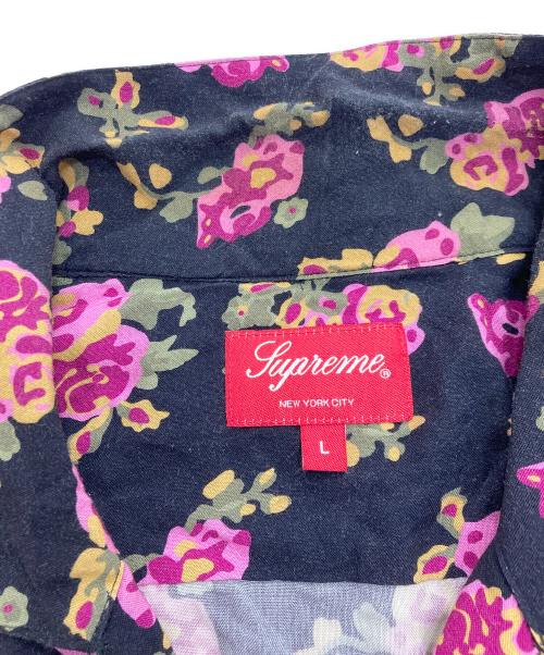 SUPREME（シュプリーム）Supreme (シュプリーム) floral rayon s/s shirt ブラック サイズ:Lの古着・服飾アイテム
