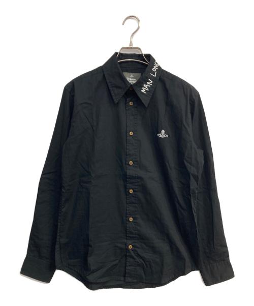 Vivienne Westwood man（ヴィヴィアン ウェストウッド マン）Vivienne Westwood man (ヴィヴィアン ウェストウッド マン) Embroidery Classic Shirt ブラック サイズ:48の古着・服飾アイテム