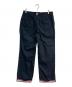 Thom Browne (トムブラウン) グログランテープコットンストレートパンツ ネイビー サイズ:2：15000円