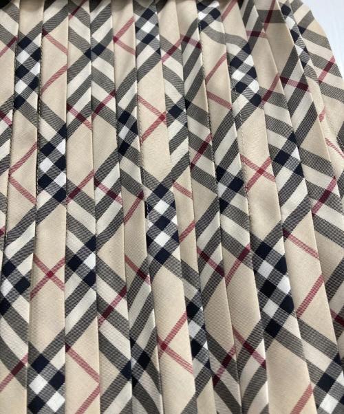 BURBERRY LONDON BLUE LABEL（バーバリーロンドンブルーレーベル）BURBERRY LONDON BLUE LABEL (バーバリーロンドンブルーレーベル) ノバチェックプリーツミニスカート ベージュ サイズ:36の古着・服飾アイテム