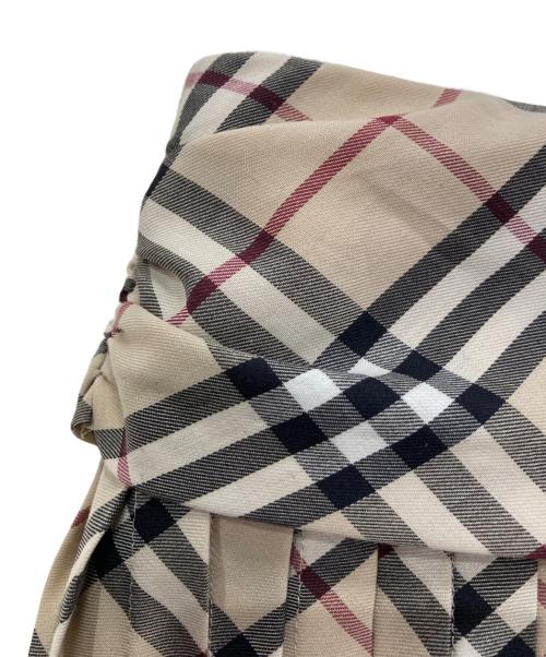 BURBERRY LONDON BLUE LABEL（バーバリーロンドンブルーレーベル）BURBERRY LONDON BLUE LABEL (バーバリーロンドンブルーレーベル) ノバチェックプリーツミニスカート ベージュ サイズ:36の古着・服飾アイテム