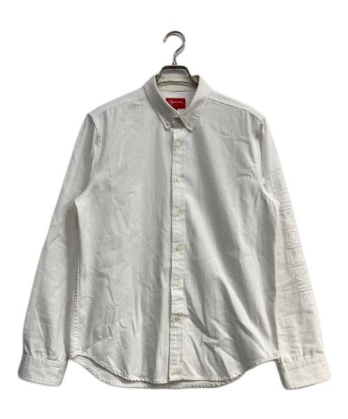 SUPREME（シュプリーム）Supreme (シュプリーム) アームロゴボタンダウンシャツ ホワイト サイズ:Mの古着・服飾アイテム