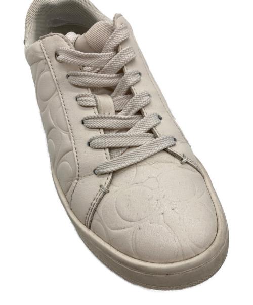 COACH（コーチ）COACH (コーチ) クリップ ロー トップ スニーカー・シグネチャー レザー アイボリー サイズ:22.5cmの古着・服飾アイテム