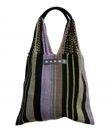 MARNI MARKET（マルニ マーケット）の古着「ハンモックトートハンドバッグ」｜ブラック×パープル