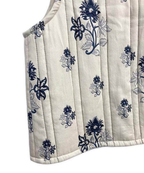 mizuiro-ind（ミズイロインド）mizuiro-ind (ミズイロインド) 2way print quitting vest ベージュ サイズ:Freeの古着・服飾アイテム