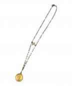 mariandoマリアンド）の古着「Double Charm Necklace (Coin & Cross)50㎝」｜ゴールド