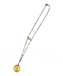 mariando（マリアンド）の古着「Double Charm Necklace (Coin & Cross)50㎝」｜ゴールド