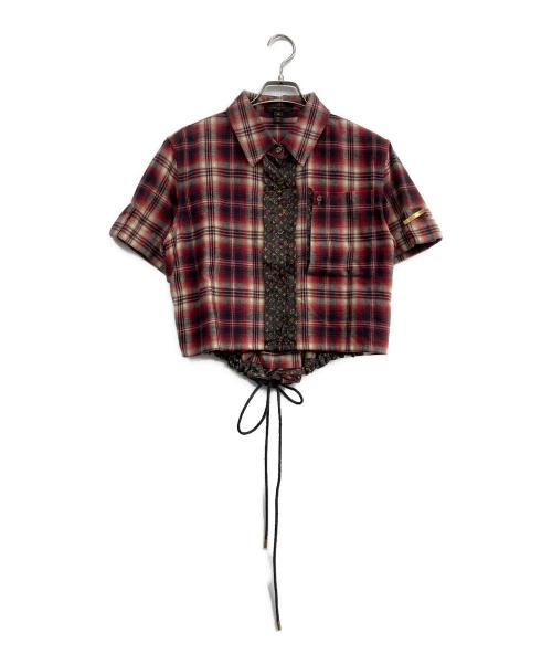 LOUIS VUITTON（ルイ ヴィトン）LOUIS VUITTON (ルイ ヴィトン) 半袖チェックシャツ レッド サイズ:36の古着・服飾アイテム
