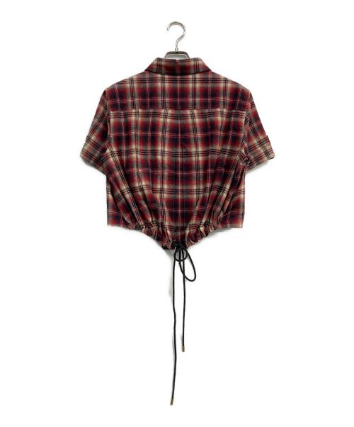 LOUIS VUITTON（ルイ ヴィトン）LOUIS VUITTON (ルイ ヴィトン) 半袖チェックシャツ レッド サイズ:36の古着・服飾アイテム