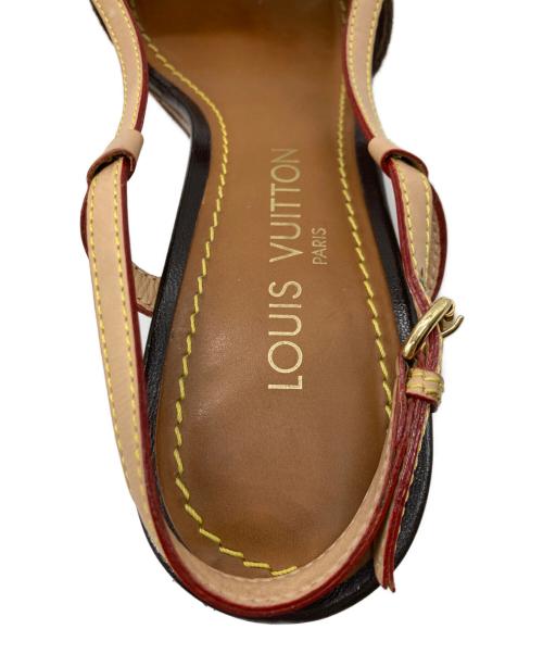 LOUIS VUITTON（ルイ ヴィトン）LOUIS VUITTON (ルイ ヴィトン) ウェッジソールサンダル ブラウン サイズ:不明の古着・服飾アイテム