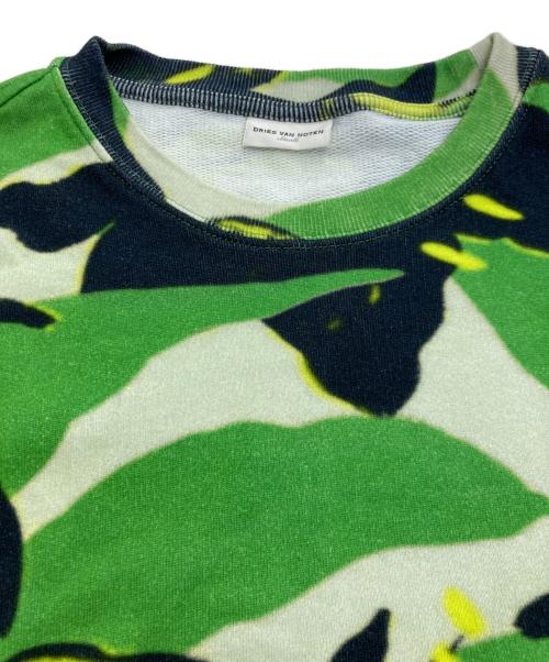 DRIES VAN NOTEN（ドリスヴァンノッテン）DRIES VAN NOTEN (ドリスヴァンノッテン) 総柄半袖スウェット グリーン サイズ:Sの古着・服飾アイテム