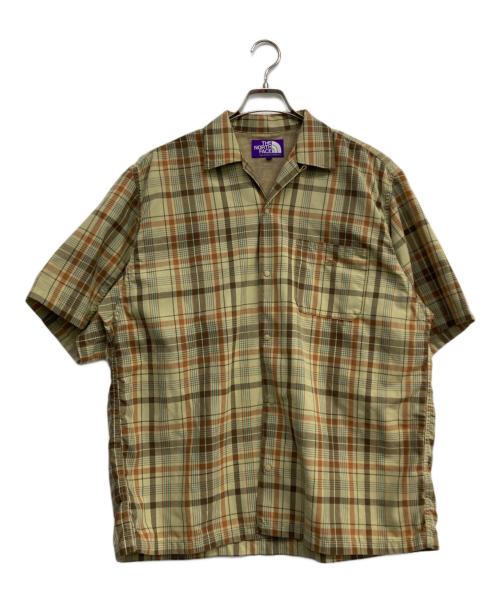 THE NORTHFACE PURPLELABEL（ザ・ノースフェイス パープルレーベル）THE NORTHFACE PURPLELABEL (ザ・ノースフェイス パープルレーベル) Madras Field H/S Shirt ベージュ サイズ:Ⅿの古着・服飾アイテム
