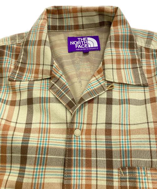 THE NORTHFACE PURPLELABEL（ザ・ノースフェイス パープルレーベル）THE NORTHFACE PURPLELABEL (ザ・ノースフェイス パープルレーベル) Madras Field H/S Shirt ベージュ サイズ:Ⅿの古着・服飾アイテム