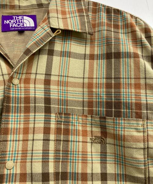THE NORTHFACE PURPLELABEL（ザ・ノースフェイス パープルレーベル）THE NORTHFACE PURPLELABEL (ザ・ノースフェイス パープルレーベル) Madras Field H/S Shirt ベージュ サイズ:Ⅿの古着・服飾アイテム