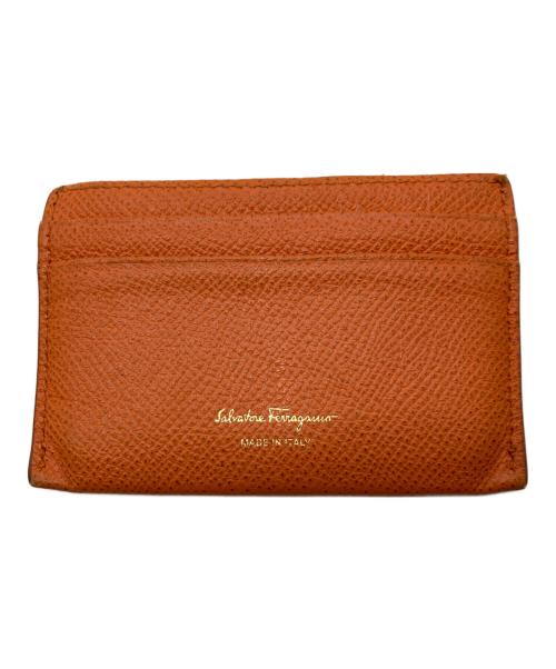 Salvatore Ferragamo（サルヴァトーレ フェラガモ）Salvatore Ferragamo (サルヴァトーレ フェラガモ) ダブル ガンチーニカードケース オレンジの古着・服飾アイテム