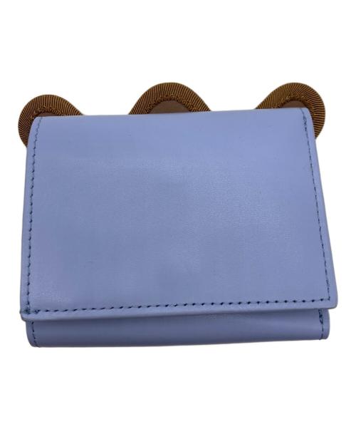 nori enomoto（ノリ エノモト）nori enomoto (ノリ エノモト) wave trifold wallet light brown×irisの古着・服飾アイテム