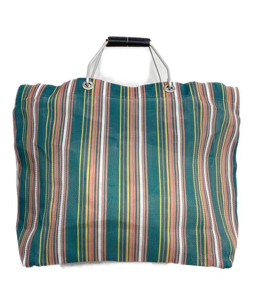 MARNI（マルニ）MARNI (マルニ) フラワーカフェトートバッグ グリーン×ピンクの古着・服飾アイテム
