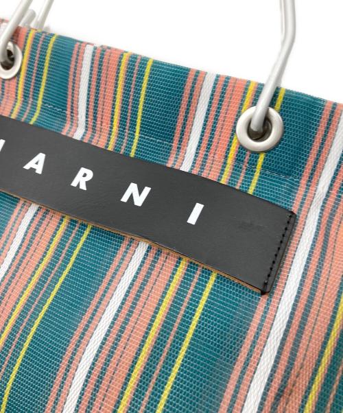 MARNI（マルニ）MARNI (マルニ) フラワーカフェトートバッグ グリーン×ピンクの古着・服飾アイテム