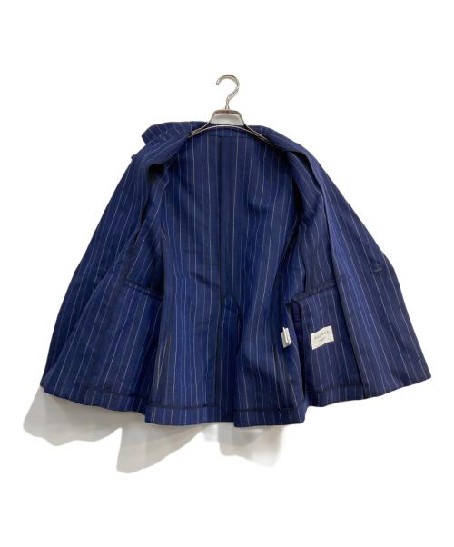 MACPHEE（マカフィー）MACPHEE (マカフィー) ダブルカバーリネン ピークドラペルジャケット ネイビー サイズ:36の古着・服飾アイテム