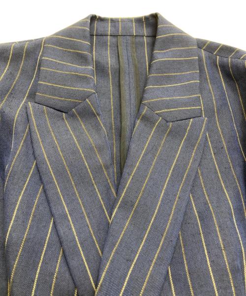 MACPHEE（マカフィー）MACPHEE (マカフィー) ダブルカバーリネン ピークドラペルジャケット ネイビー サイズ:36の古着・服飾アイテム